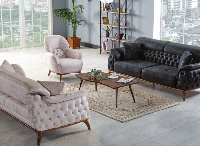 Sofa set 3+3+1 Seater Modern Relax Armchair Chesterfield Modern Style 3-piece new