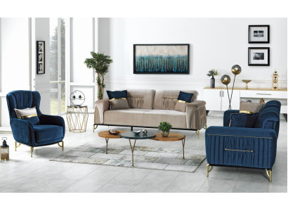 Designer Sofa set 3+3+1 Seater Couch Upholstery new seating set