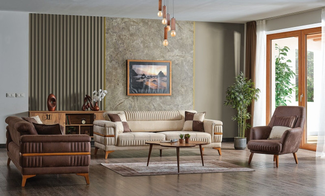 Designer Sofa set 3+3+1 Seater Couch Upholstery Seating Set Luxury new