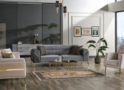 exclusive s Sofa set set 3+3+1 3-piece 2x Sofa Armchair Relax Luxurious set
