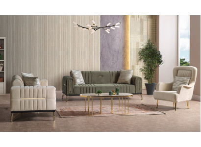 exclusive s Sofa set set 3+3+1 3-piece 2x Sofa Relax Armchair Luxurious Set