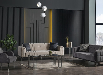 Sofa set 3+3+1 Seater Textile Modern Complete Armchair Sofa 3 Seater Luxury new