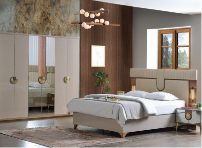 Bedroom Set Luxury Complete's Bed 2x Bedside tables Wardrobe 4pcs new