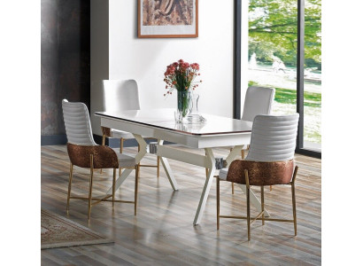 Suite Dining room Chair Set 6x Chairs +Dining table Luxury Furniture Group Suite new