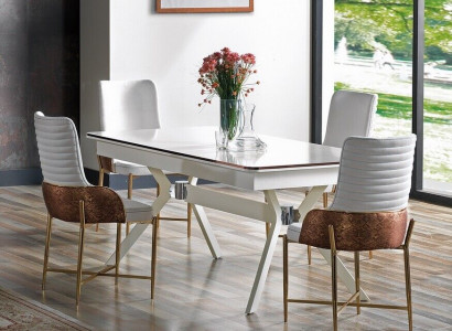 Suite Dining room Chair Set 6x Chairs +Dining table Luxury Furniture Group Suite new