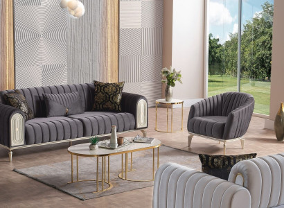 Sofa set 3+1 Seater Armchair Suite Modern Relax Armchair Furniture Grey