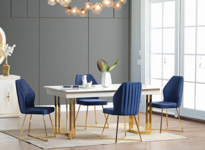 Dining room set luxury 6x chairs + dining table dining set suite armchairs modern