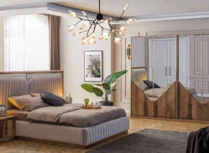Luxury Bedroom set Bed + 2x Bedside tables + Wardrobe Modern Complete