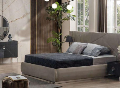 Bedroom Set Bed + 2x Bedside tables + Chest of drawers + Mirror Design Furniture 5pcs new