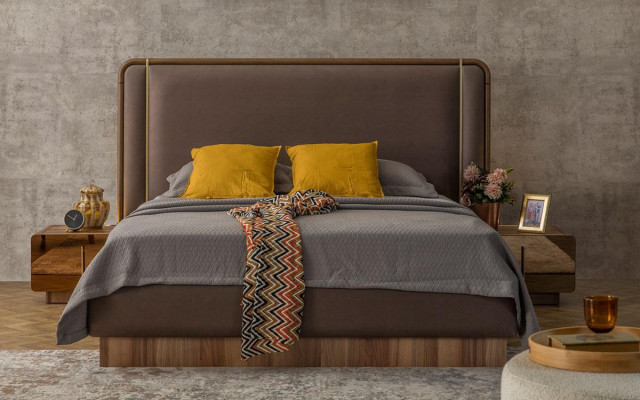 Bedroom Set Bed + 2x Bedside tables + Chest of drawers + Mirror Design Furniture new 5 pieces