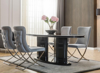 Dining room set luxury 6x chairs dining table dining set suite armchairs modern new