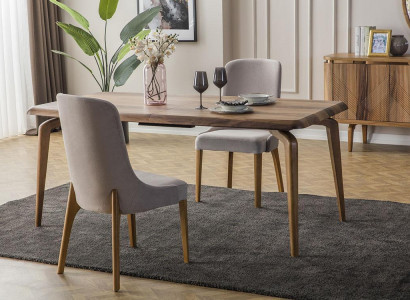 Dining room set 7 pieces. Dining table +6x Chairs Designer Wood Chair Suite Furniture new