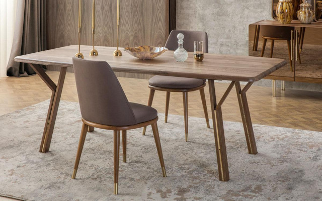 Suite Dining room Chair Set 6x Chairs + Dining table Luxury Furniture Group Dining set
