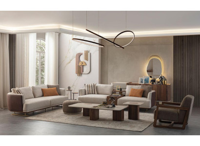 Sofa set 3+3+1 Seater Modern Relax Armchair Modern Style Luxury Living room 3-piece