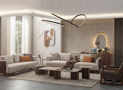 Sofa set 3+3+1 Seater Modern Relax Armchair Modern Style Luxury Living room 3-piece