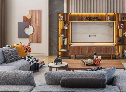 Luxury Wall unit Designer Style Modern Living room Set Wall Display case Lowboard