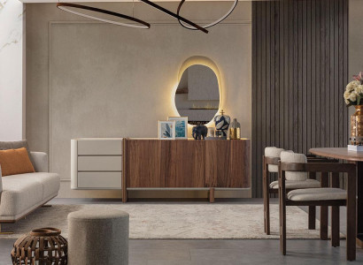 Sideboard Wardrobe High Gloss Furniture Wood Luxury Chest of drawers Sideboard with Mirror Luxury new