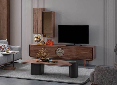 Exquisite Living room Set TV-cabinet + 2x wall cabinet Modern TV-cabinet Luxury Living room Set