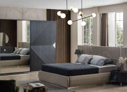 Modern Bedroom Set Bed + 2x Bedside tables + Wardrobe Luxury new