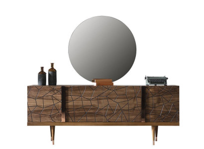 Dining room Chest of drawers Sideboard with Mirror Modern new Luxury Chests of drawers Wood Design