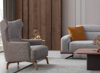 Design Seater Luxury Armchair Relax Textile Gray Armchair Relax Chair Modern Luxury new