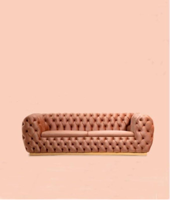 Luxury Sofa 3 Seater Textile Sofa Design Furniture 3er Chesterfield Upholstery new