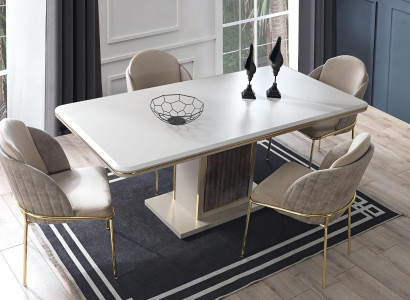 Luxury Dining room Set Dining table 6x Chairs 7 pcs Modern Table Dining set