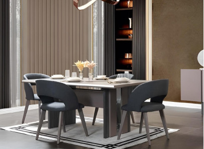 Modern 7-piece Dining room Suite Set Classic r Table 6x Chair Groups