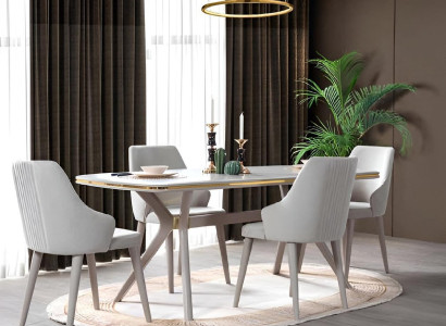 Complete e dining set 7 pieces. Dining room Suite Modern Table 6x Chairs