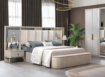 Bedroom Set Luxury Complete's Bed 2x Bedside table Modern 3-piece new