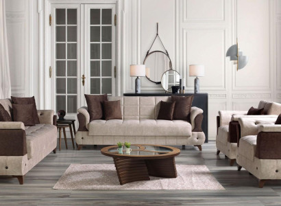 Modern Sofa set Armchair Textile Sofa Luxury Complete Luxury 3+2+1+1 Seater