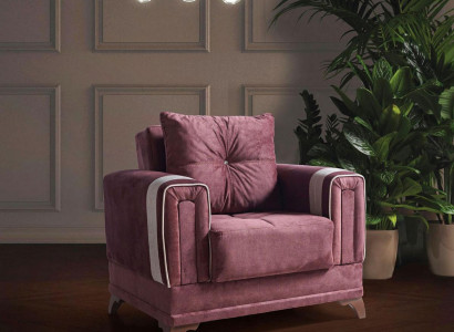 Design Seater Luxury Armchair Relax Textile Pink Armchair Lounge Club Modern