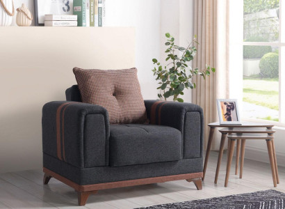 Design Seater Luxury Armchair Relax Textile with stainless steel Armchair Relaxsessel Modern