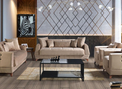 Sofa set 3+2+1+1 Seater Sofa Complete Set Relax Armchair 4-piece.