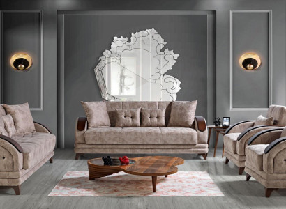 Sofa set 3+2+1+1 Wood Living room Luxury Sofa Modern Fabric Complete Modern new