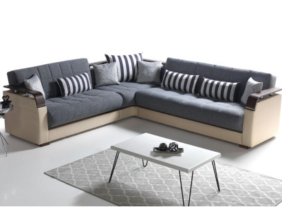 Gray Living room Corner sofa L-shape Modern Luxury Sofa Corner Sofa Corner suite