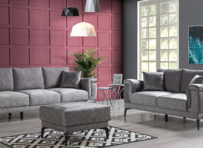 Sofa set 3+2 Stool Seater Textile Modern Complete Armchair Sofa Couches