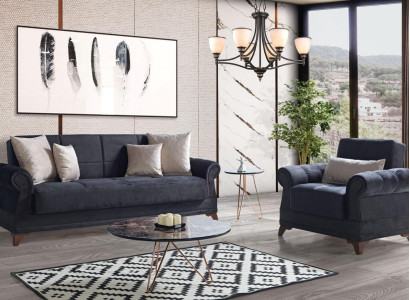 Sofa set 3+1 Seater Textile Modern Complete Armchair Sofa 3 Seater Luxury Relax