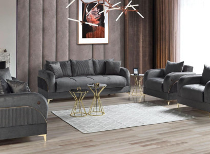 Sofa set 3+2+1+1 Seater Furniture Luxury Set Sofa set Modern Gray 4-piece
