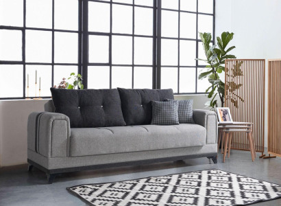 Living room Luxury Sofa 3 Seater Relax Sofas Modern Gray Relax 3 Seater Couches