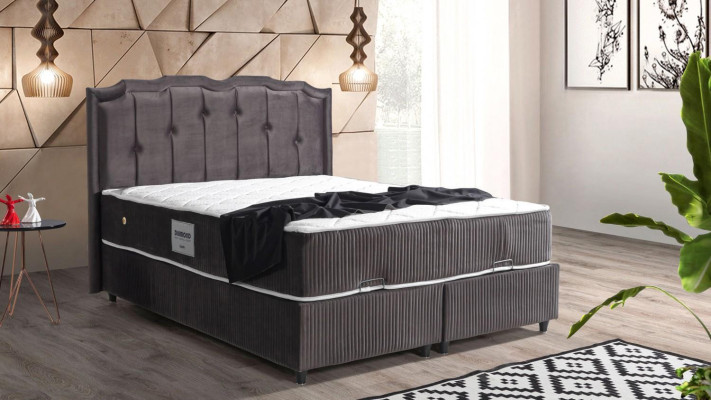Bed Design Beds Luxury Upholstery Bedroom Furniture Boxsping Brown 160x200