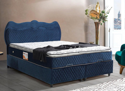 Bed Design Beds Luxury Blue Upholstery Bedroom Furniture Luxury Modern Box Spring