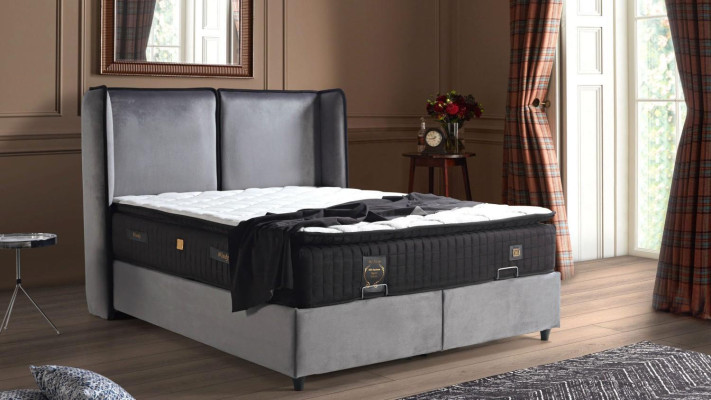 Bed Design Beds Luxury Boxspring Upholstery Bedroom Furniture new Modern Silver