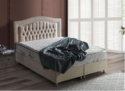 Bed Design Beds Luxury Beige Upholstery Bedroom Furniture Silver Chesterfield
