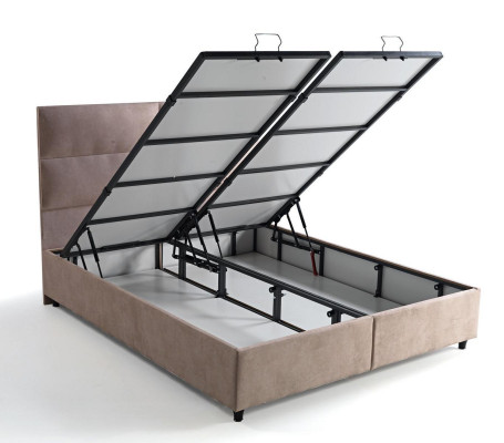 Bed Design Beds Luxury Beige Upholstery Bedroom Furniture Double Beds 160x200