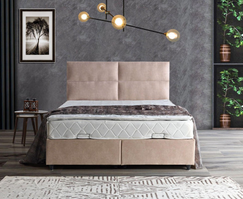 Bed Design Beds Luxury Beige Upholstery Bedroom Furniture Double Beds 160x200