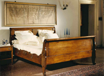 Bed Beds Double bed Bedroom Wood Upholstery Brown Double beds new