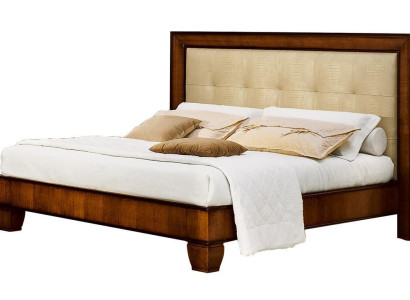Bed Braun Bedroom Wooden Furniture Textile Design Classic Art Deco Style new