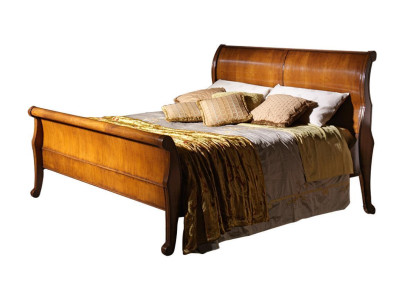 Bed Braun Bedroom Wooden Furniture Textile Design Hotel Beds Art Deco Style new