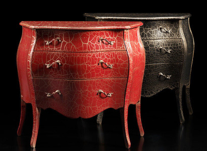 Italian Furniture Red Chest of drawers with drawers Sideboard Chests of drawers Wood new